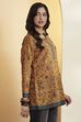 Mustard Polyester Straight Top image number 3