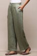 Green Bay Cotton Straight Solid Pants image number 2