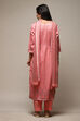 Peach Cotton Screen Print Unstitched Suit Set image number 13