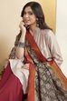 Black Chennur Silk Geometric Print Dupatta image number 1