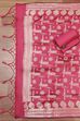 Sea Green Chanderi  Unstitched Suit Set image number 3