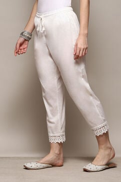 White Regular Cotton Pants image number 2
