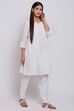 White Cotton Chikankari Kurta image number 3