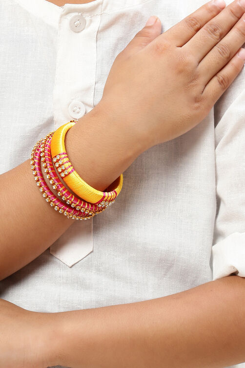 Yellow Fuschia Kids Bangles image number 2