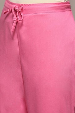Pink Cotton Straight Suit Set image number 2