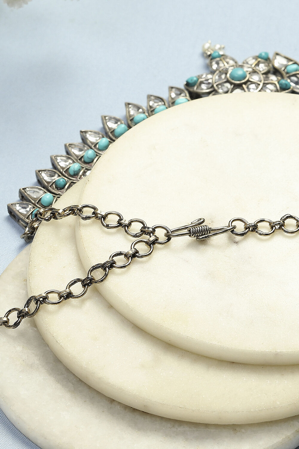 Turquoise Brass Set image number 5