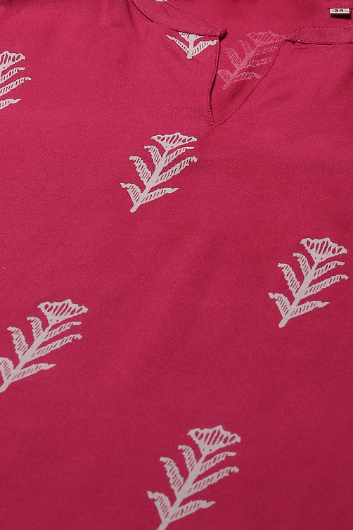 Terracotta Rayon Straight Kurta Pants Set image number 1