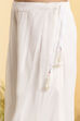 Off-White Viscose Rayon Floral Straight Suit Set image number 2