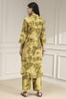 Green Printed Kurta Pants Co-ord Set image number 4