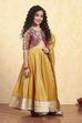 Mustard Yellow Polyester Gathered Lehenga Set image number 5