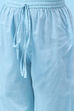 Sky Blue Art Silk Straight Printed Kurta Set image number 2