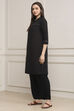 Wine Cotton Solid Straight Kurta image number 2