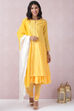 Yellow Art Silk Straight Kurta Churidar Suit Set image number 7