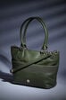 Olive Pu Leather Tote Bag image number 0