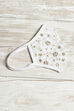 White Cotton Flax Embroidered Face Mask image number 1