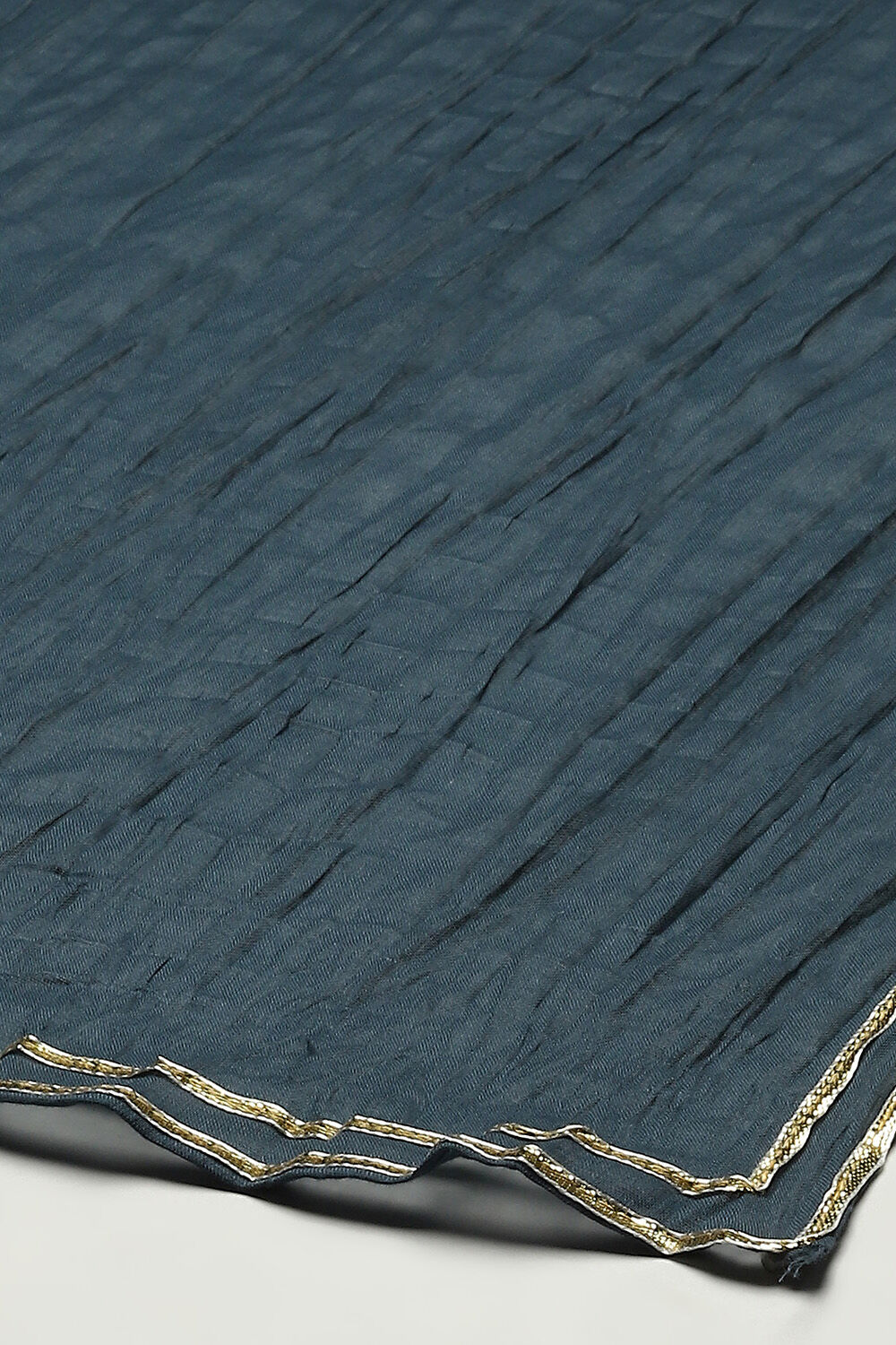 Blue Cotton Straight Kurta Palazzo Suit Set image number 3