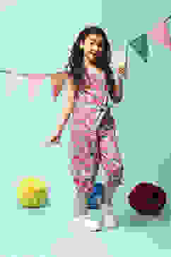 Blue Cotton Straight Jumpsuit image number 0