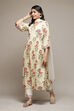 Beige Rayon Straight Kurta Pants Suit Set image number 5