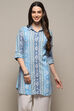 Blue Rayon Straight Kurti image number 5