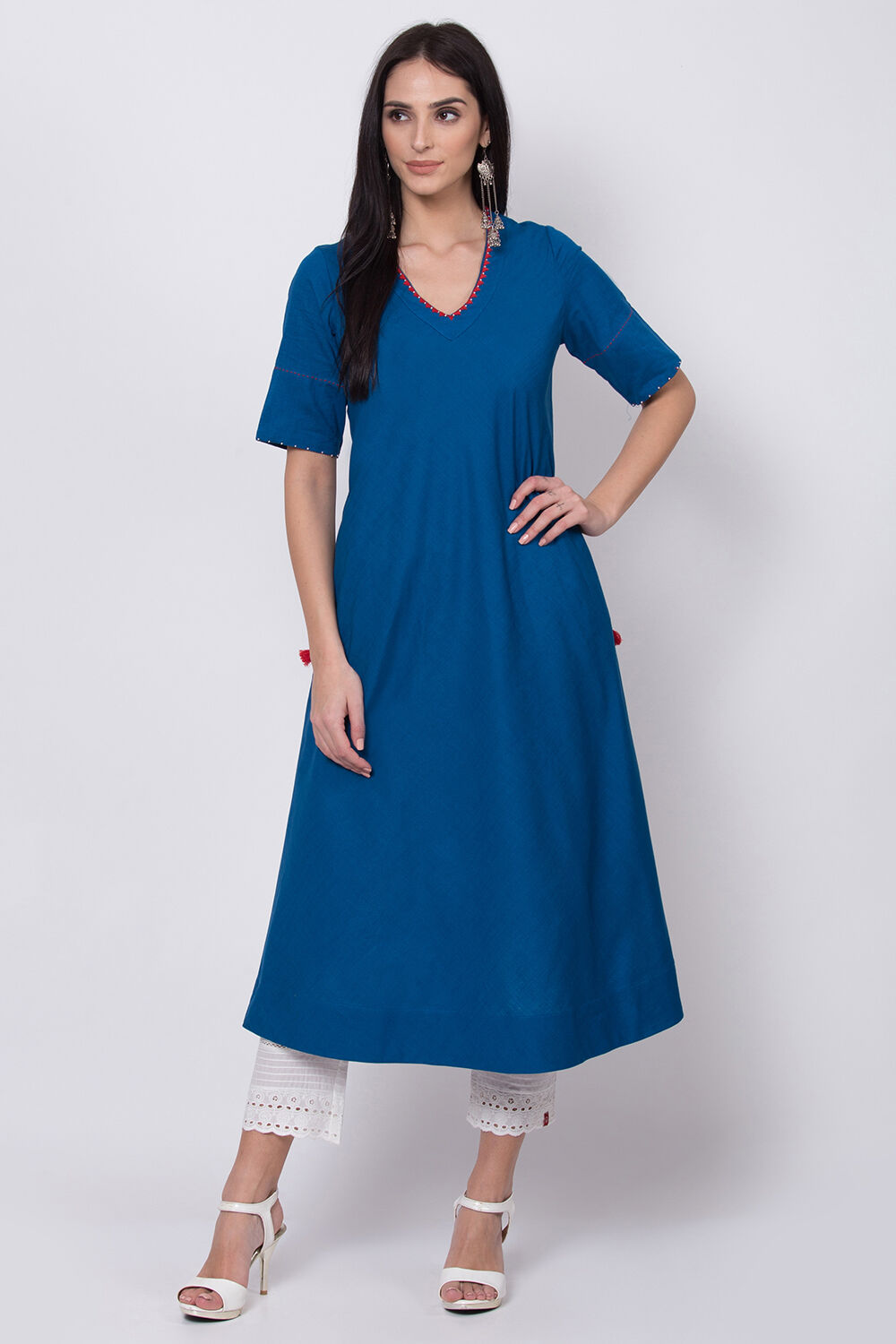Ink blue kurti hotsell