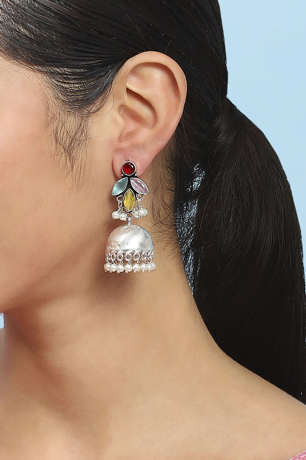 Multicolour Stone Earrings image number 1