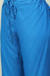 Turquoise Art Silk Straight Kurta Palazzo Suit Set image number 2