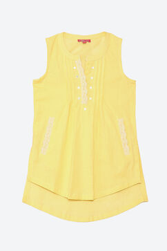 Yellow Cotton Flax Top image number 0