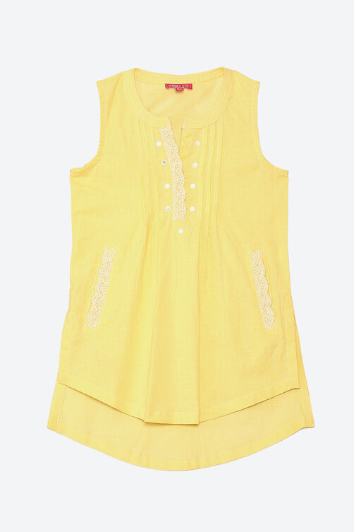 Yellow Cotton Flax Top image number 0