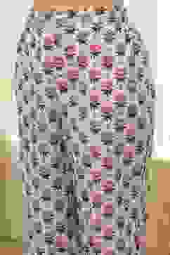 Blue and Pink Cotton Printed Straight Kurta Set image number 2