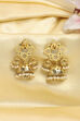 Gold Plated Brass Pearl Dangler Jhumkas image number 2
