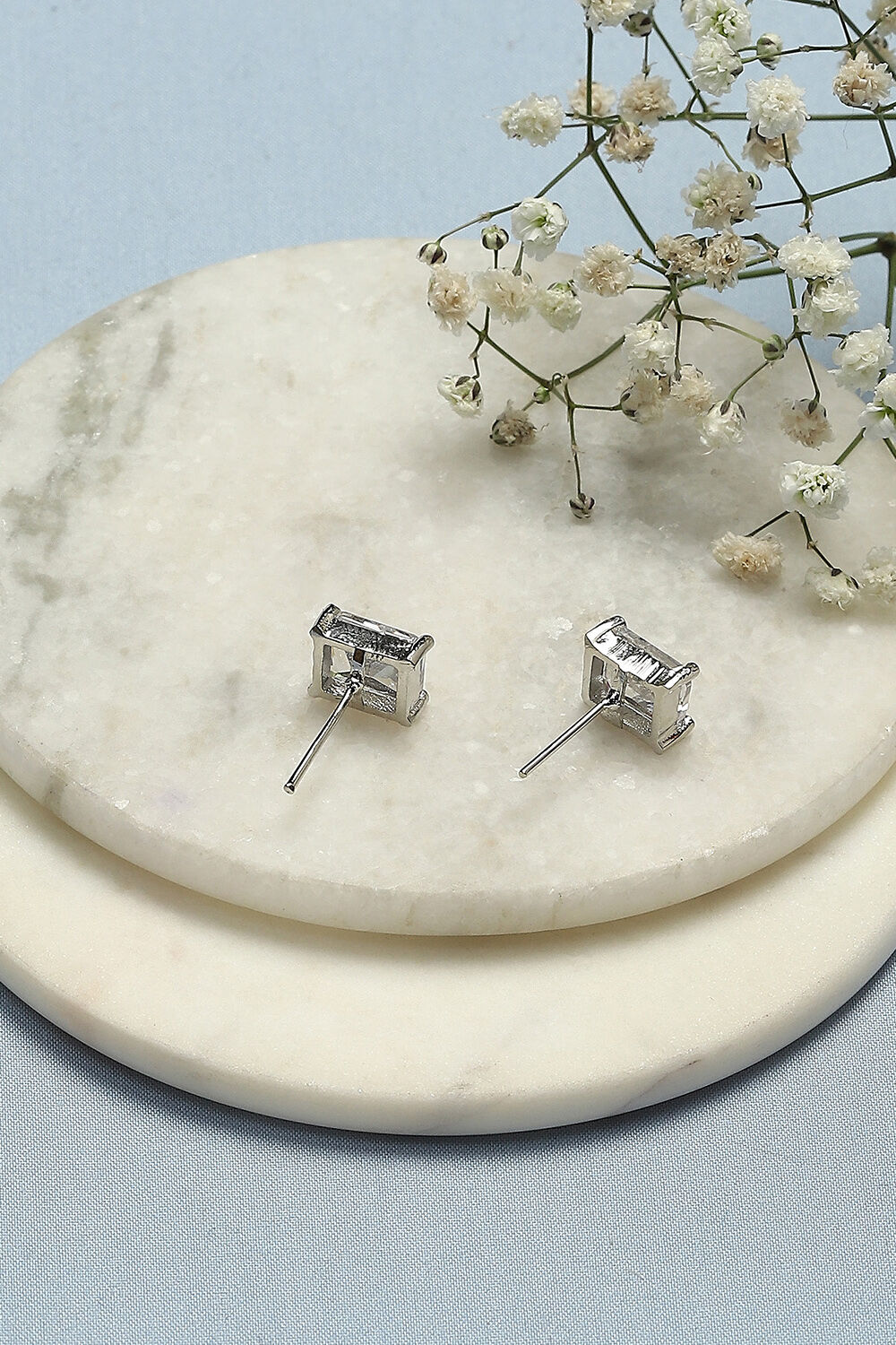 White Brass Earrings image number 2