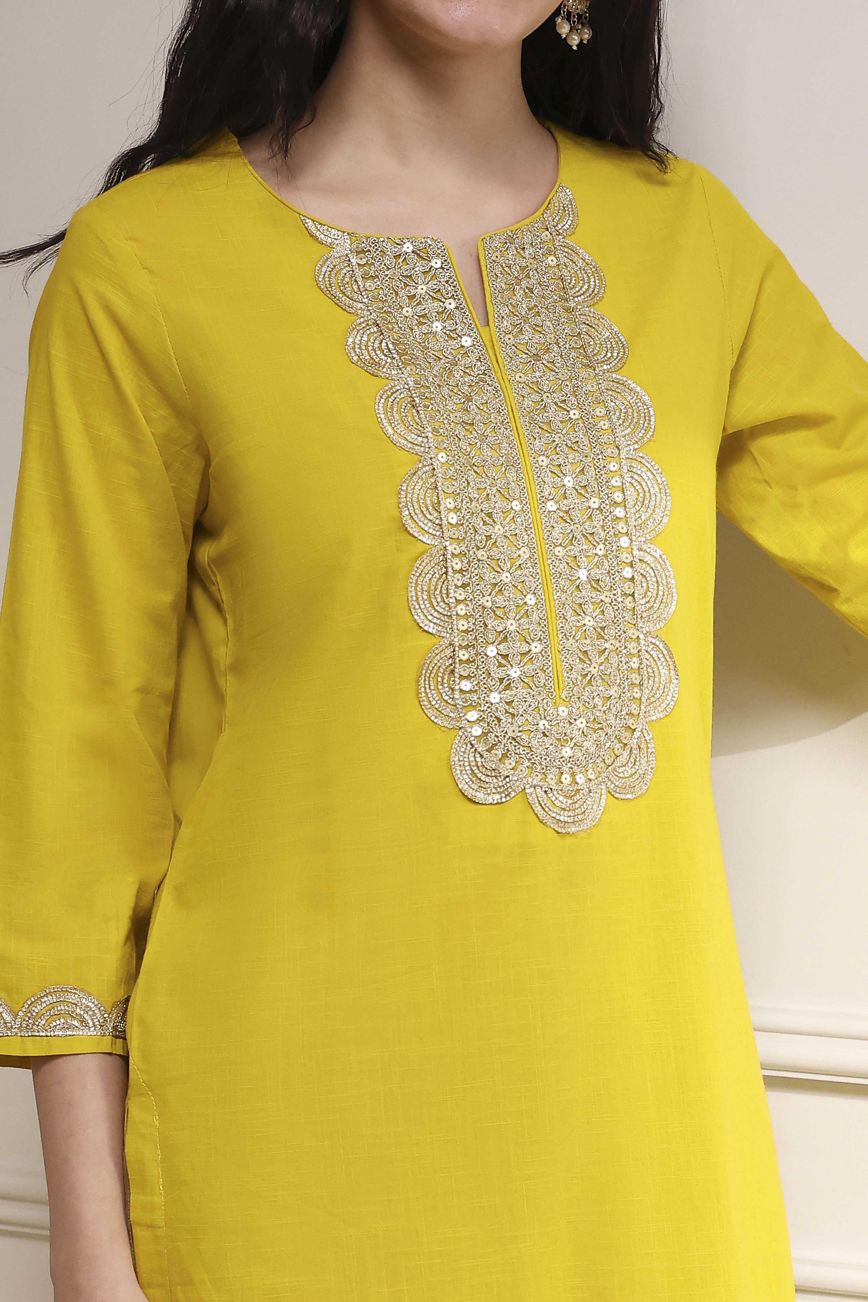 Fuchsia Cotton Solid Straight Kurta image number 1