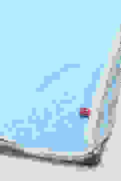 Powder Blue Polyester Straight Printed Suit Set image number 3