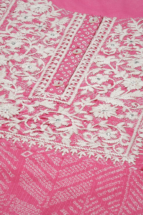 Blue Cotton Blend Straight Printed Kurta image number 5