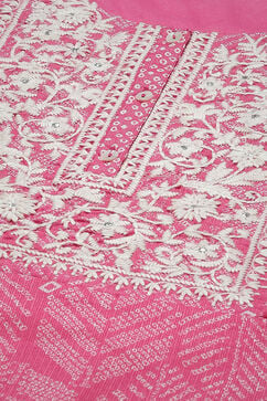 Pink Cotton Blend Straight Printed Kurta image number 5