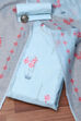 Light Blue Linen Machine Embroidered Unstitched Suit Set image number 0
