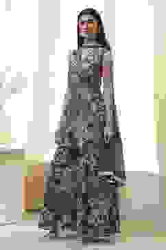 Green Cotton Floral Peplum Suit Set image number 3