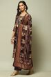 Choco Brown Viscose Straight Kurta Palazzo Suit Set image number 3