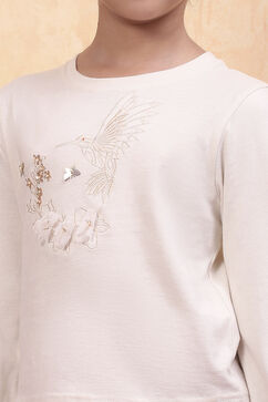 Beige Cotton Straight Set image number 1