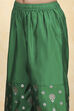 Green Polyester Yarndyed Fitted Kurta Pants Set image number 2