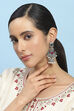 Pink Green Brass Drop & Danglers image number 3