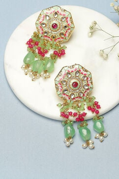 Mint Green Alloy Earrings image number 0