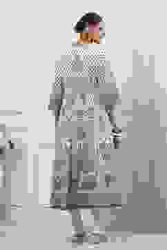 White Cotton Kalidar Suit Set image number 3