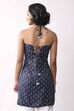 Indigo Cotton Printed A Line Short Kurti image number 3