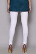White Cotton Blend Solid Churidar image number 7
