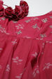 Fuschia Art Silk Anarkali Kurta Legging Suit Set image number 5