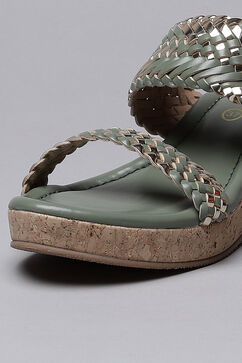 Sea Green Synthetic Formal Platform Heel image number 1