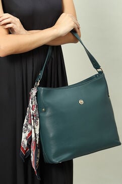 Navy Pu Leather Hobo image number 6