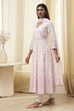 Pink Cotton Anarkali Suit Set image number 3