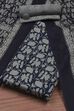 Indigo Cotton Screen Print Unstitched Suit Set image number 0